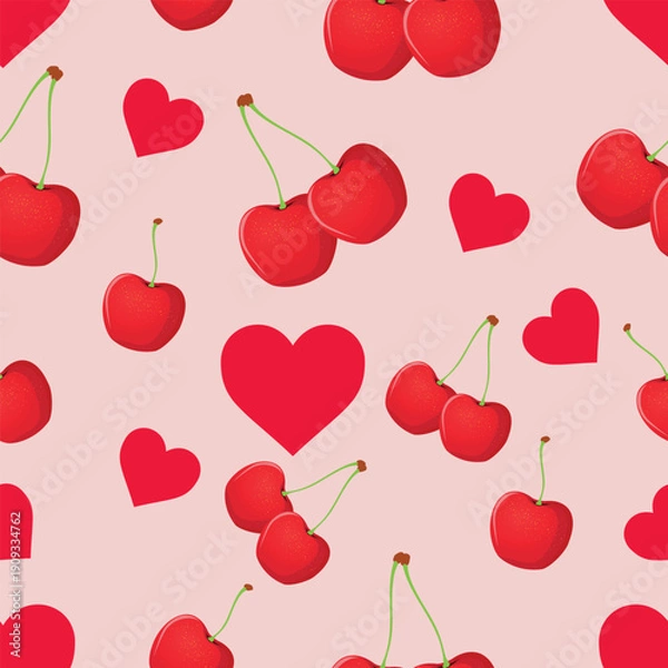 Obraz Cherry seamless pattern