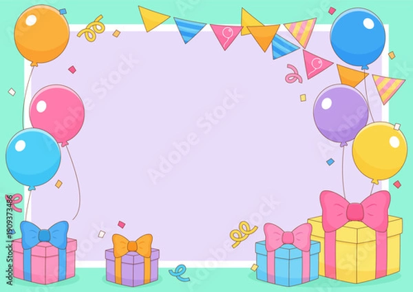 Obraz bright green celebrating party frame 2