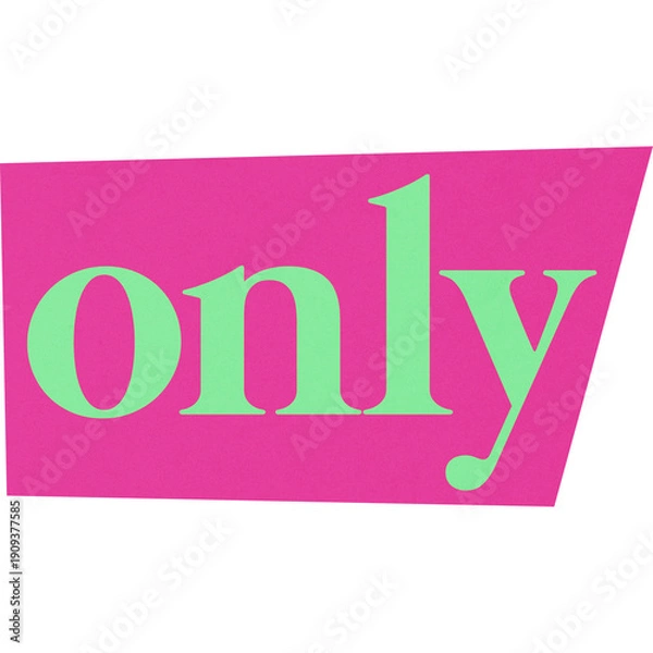 Obraz Pink Lowercase Serif only Word on Pink Background