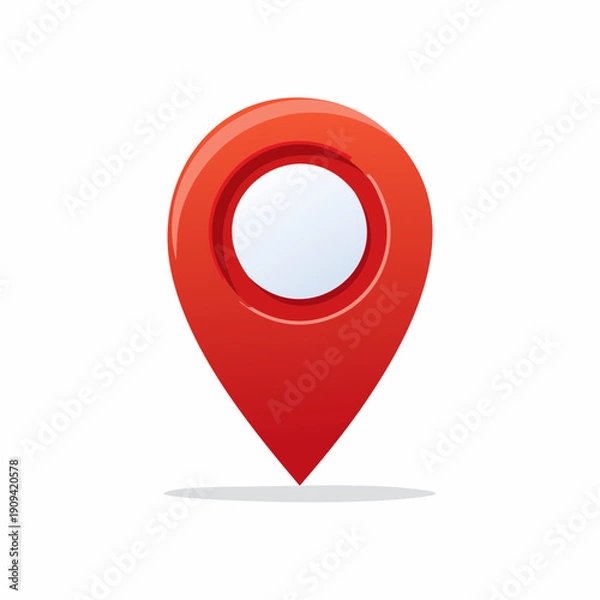 Fototapeta Flat Design Map Pin Location Icon