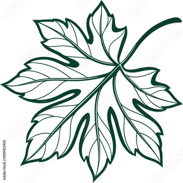 Obraz leaf icon vector icon