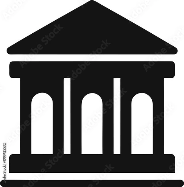 Obraz museum icon silhouette vector icon