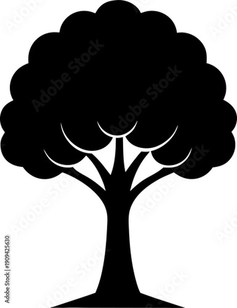 Obraz tree silhouette vector