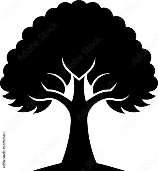 Obraz vector tree silhouette isolated