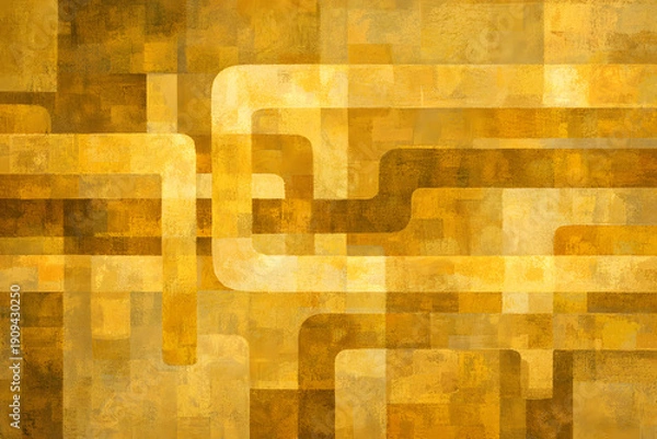 Obraz 金色の幾何学抽象背景アート