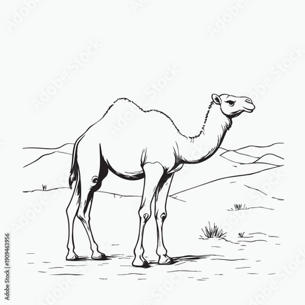 Fototapeta camel in desert