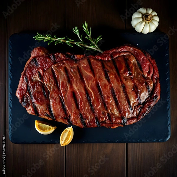 Obraz grilled meat with vegetables