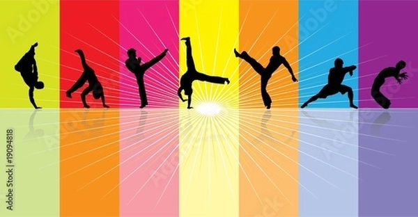 Obraz fighter silhouettes