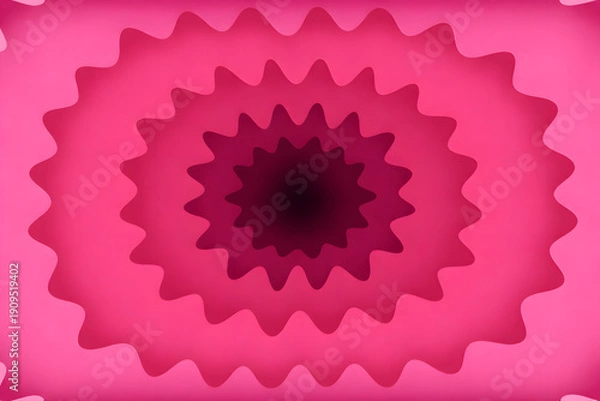 Obraz ピンクの抽象波形トンネルデザイン