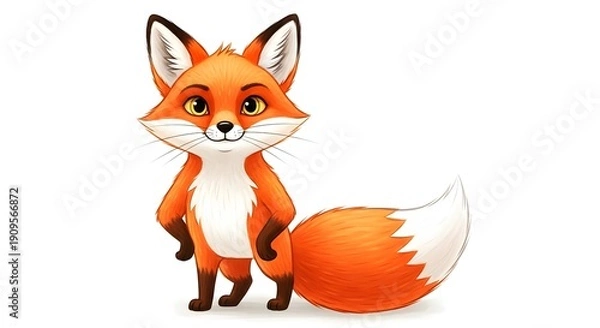 Obraz red fox isolated on white