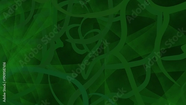 Fototapeta Dark Green Abstract Texture Background with Organic Network Pattern.
