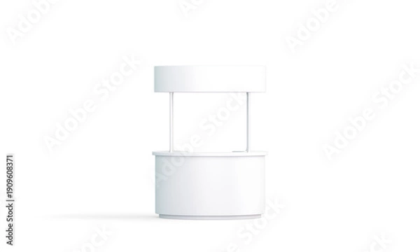 Obraz Round promo counter isolated Mockup. 3D rendering