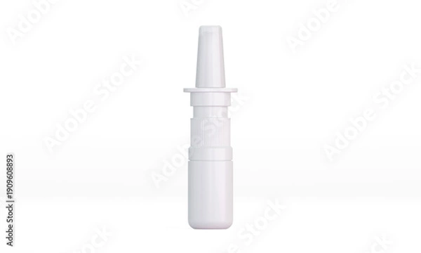 Obraz Nasal spray bottle isolated Mockup. 3D rendering