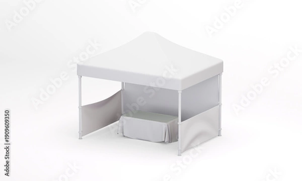 Obraz Event tent table isolated Mockup. 3D rendering