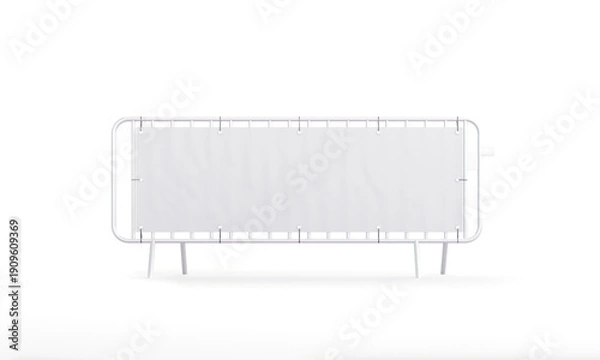 Obraz Barrier banner isolated Mockup. 3D rendering