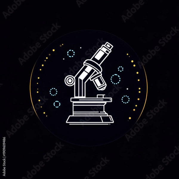 Obraz Microscope capturing a close-up image.