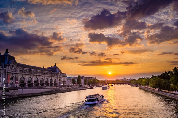 Fototapeta Sunset over Orsay Museum