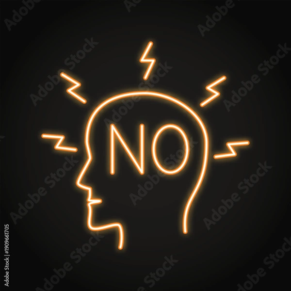 Obraz ODD disorder neon line icon