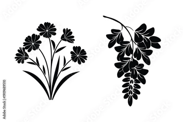 Obraz Simple Floral Design Elements