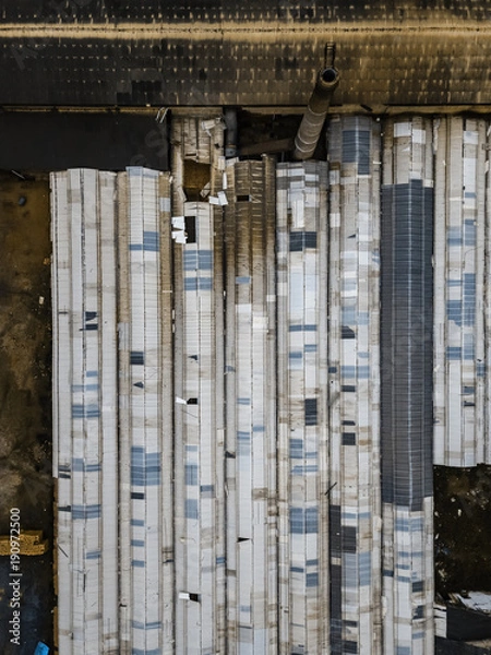 Fototapeta drone view of an industry's building