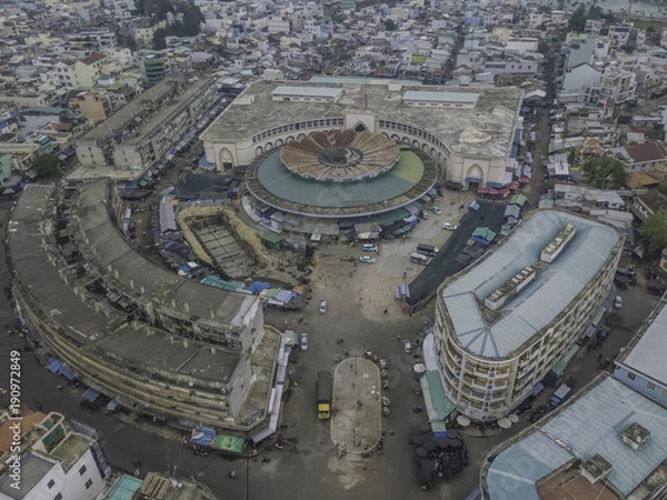 Fototapeta Drone view of circle building