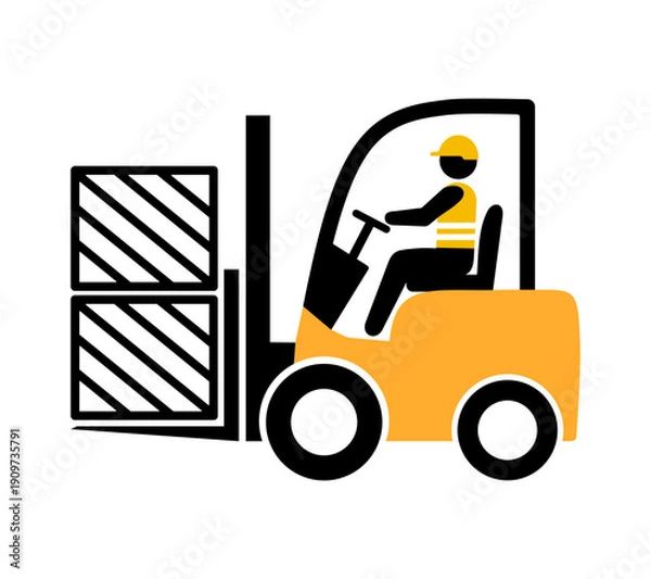 Obraz Ikona wózka widłowego
