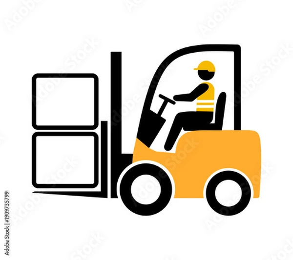 Obraz Ikona wózka widłowego