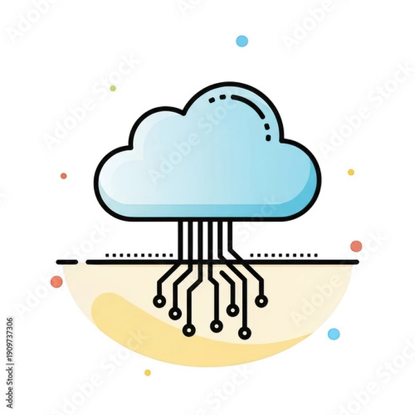 Obraz Cloud Computing and Network Technology Icon