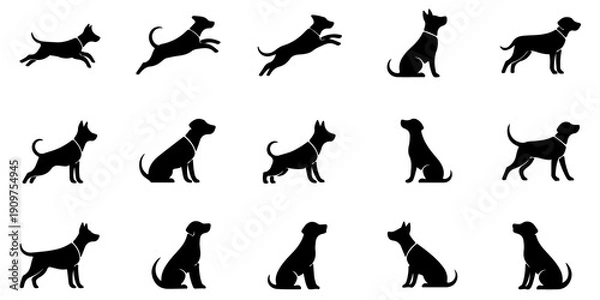 Obraz cats silhouettes vector