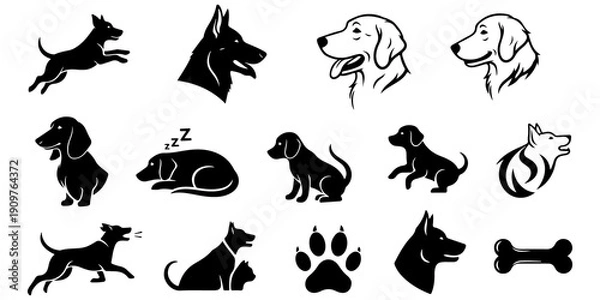 Obraz Cute Dog Cartoon Vector
