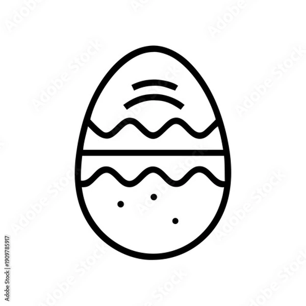 Obraz Decorative Easter egg design, simple and elegant, capturing festive mood, copy space
