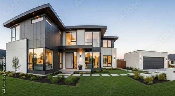 Obraz modern house with garden