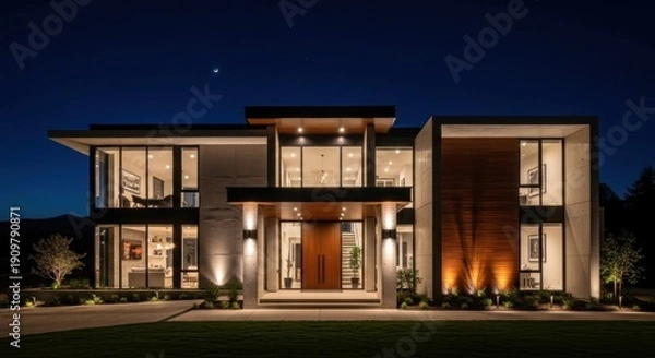 Obraz house in night