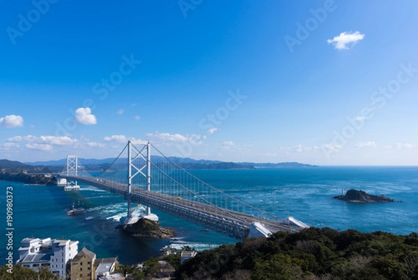 Obraz 大鳴門橋　徳島県鳴門市側から撮影　2018年1月