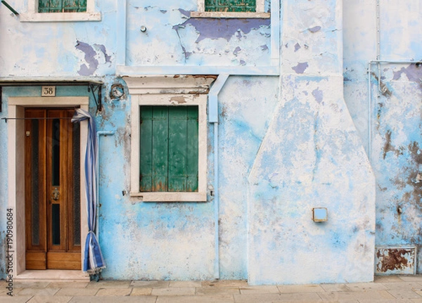 Obraz blue and white home