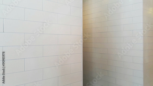 Obraz white tile wall