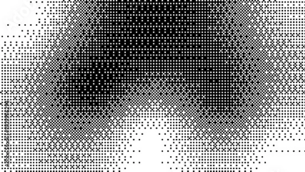 Fototapeta Bitmap effect Halftone Texture Gradient Pixel Dot. For web design app interfaces marketing graphic. Vector illustration