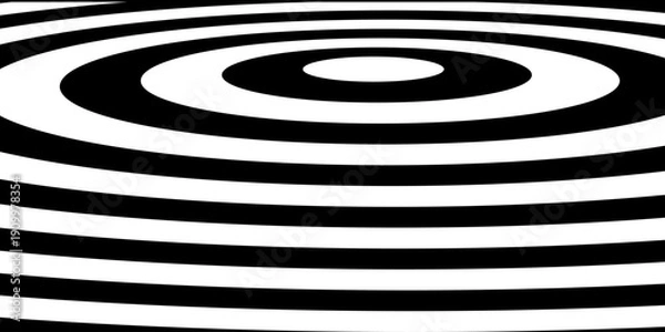 Obraz Abstract Black and White Optical Illusion Wave Pattern Background