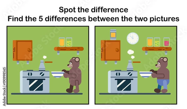 Fototapeta brown_bears_expressions_template