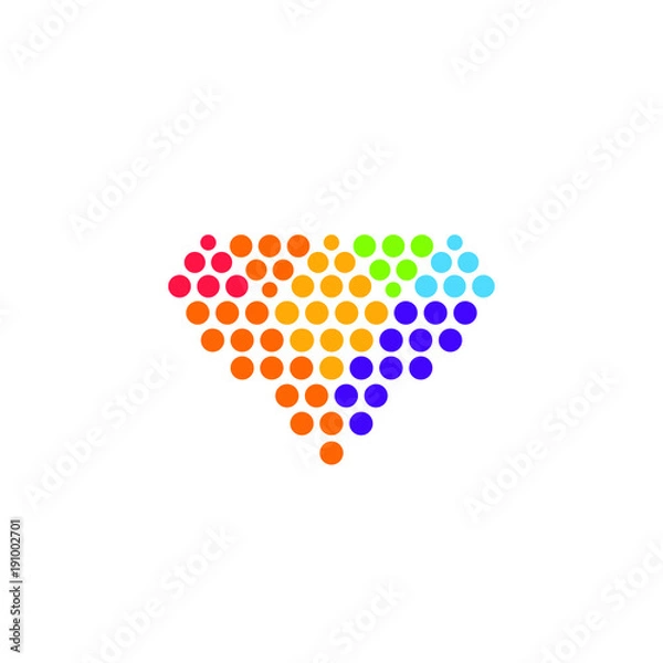 Obraz Colorful Diamond in dots