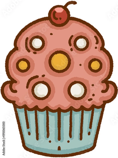 Obraz Cute Cupcake Illustration