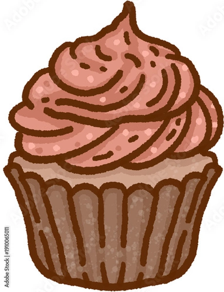 Obraz Minimal Cupcake Illustration