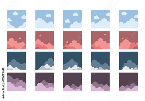 Obraz Flat Sky Cloudscape Illustration