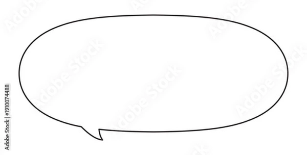 Obraz 楕円長方形 吹き出し イラスト（内向きしっぽ）