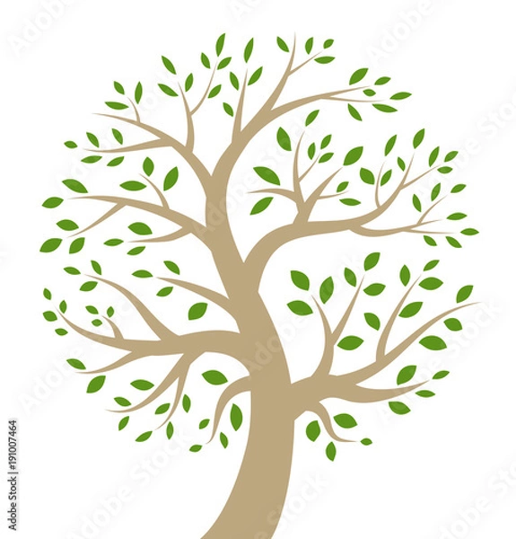 Obraz Tree stylized colorful icon. Vector Illustration 