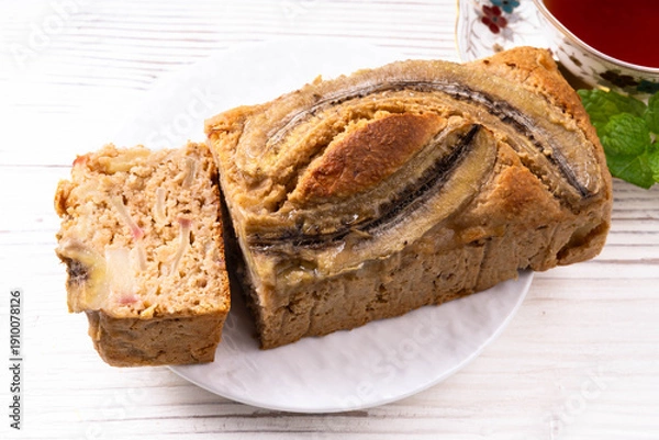 Obraz りんごとバナナのオートミールケーキ