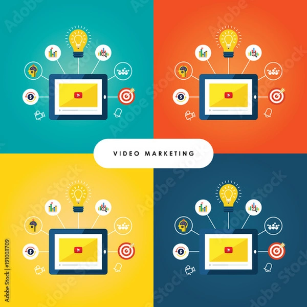 Fototapeta Video marketing concept