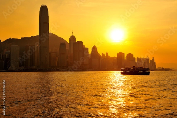 Obraz Hong Kong Cityscape at Sunset