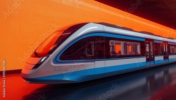 Fototapeta subway train in motion