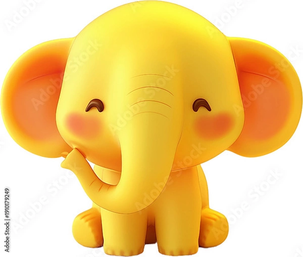 Obraz 귀여운 노랑 코끼리 캐릭터
